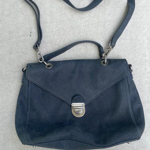 SportsCraft Genuine Leather Crossbody Shoulder Bag Blue Purse Sports Craft USED